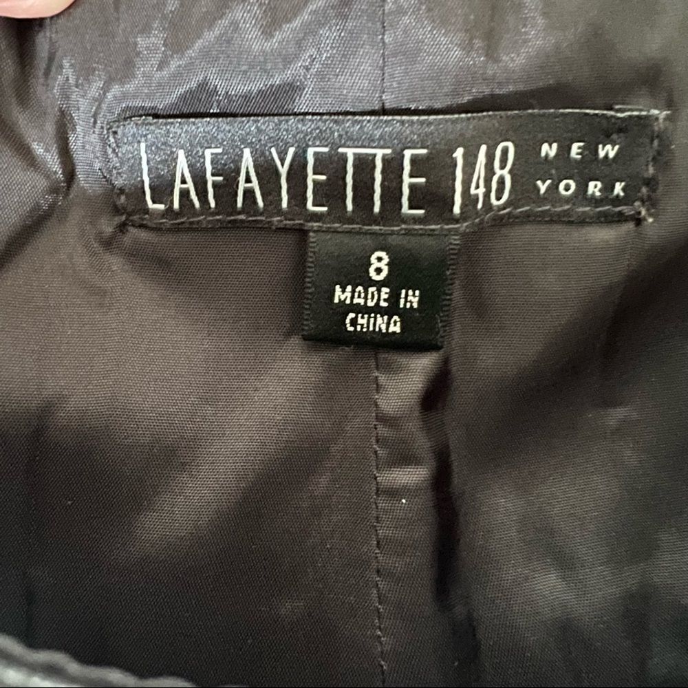 Lafayette 148 Virgin Wool Leather Pencil Skirt - Picture 5 of 5
